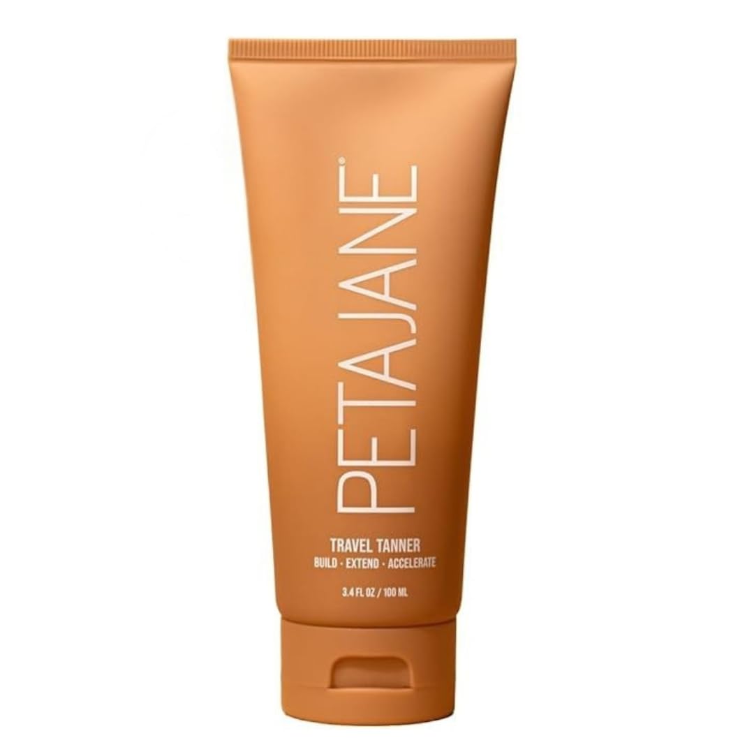 Peta Jane Tan Extender Lotion bottle shows hydrating, buildable tan for daily use