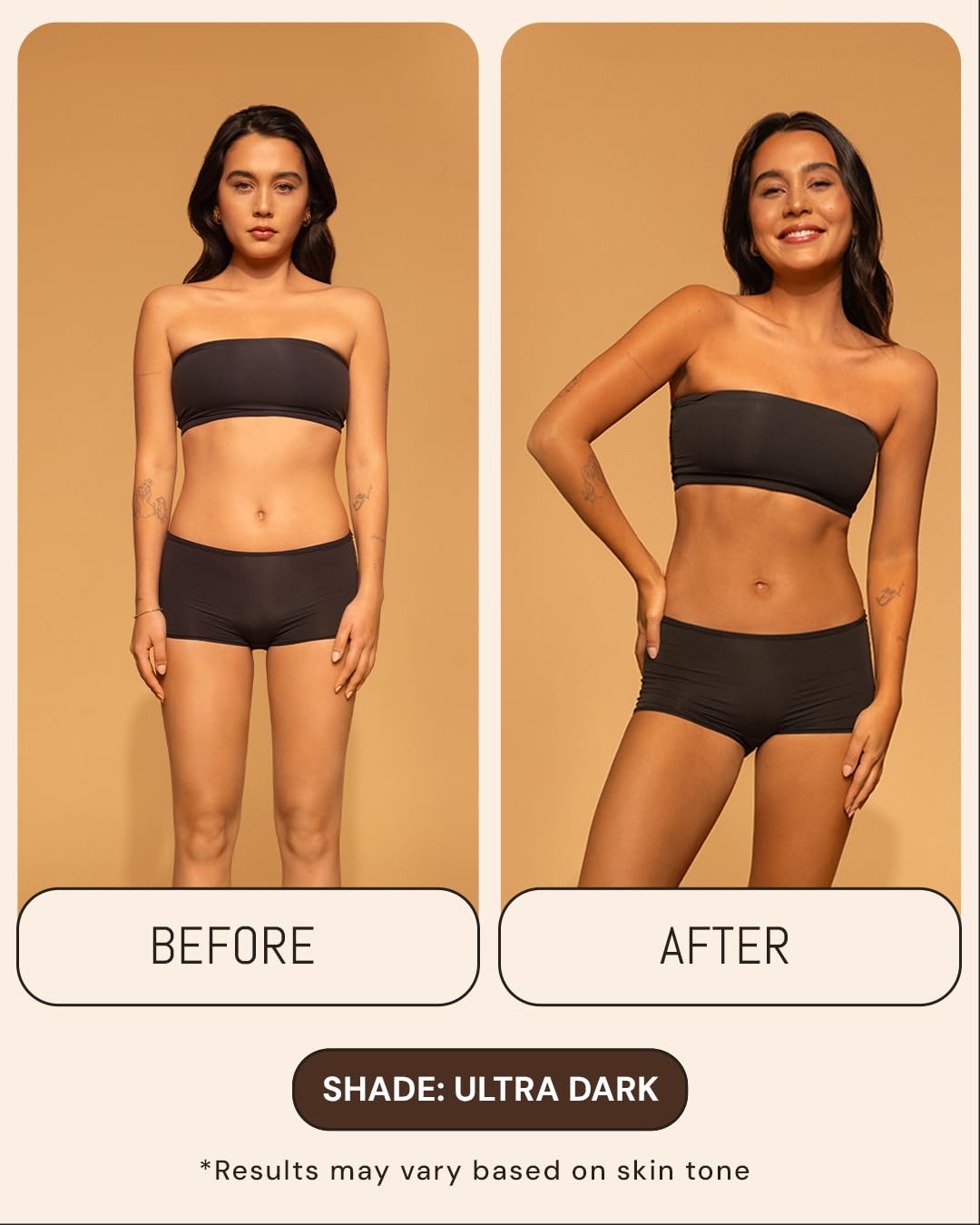 Peta Jane Ultra Dark Mousse hand application on forearm