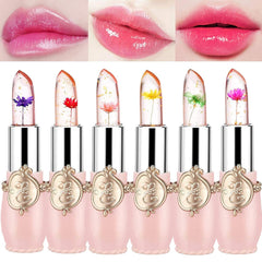 Petansy flower inside lipstick closeup with suspended bloom