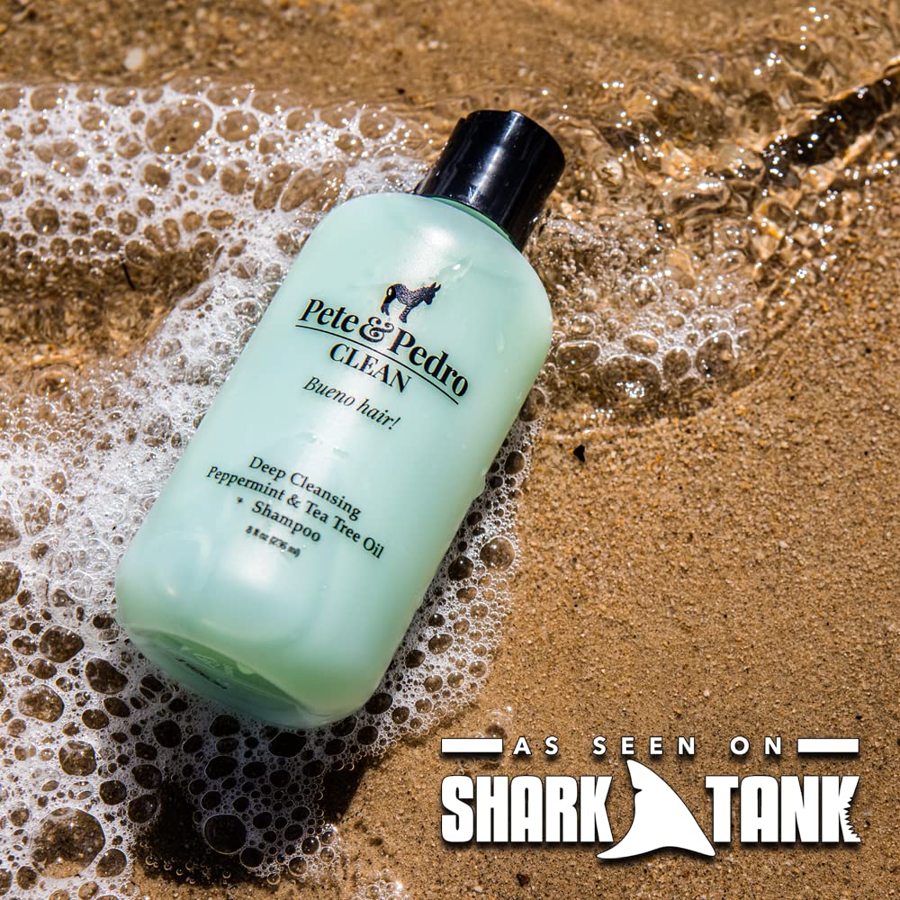 Rich creamy lather shown by Pete & Pedro CLEAN for deep cleansing.