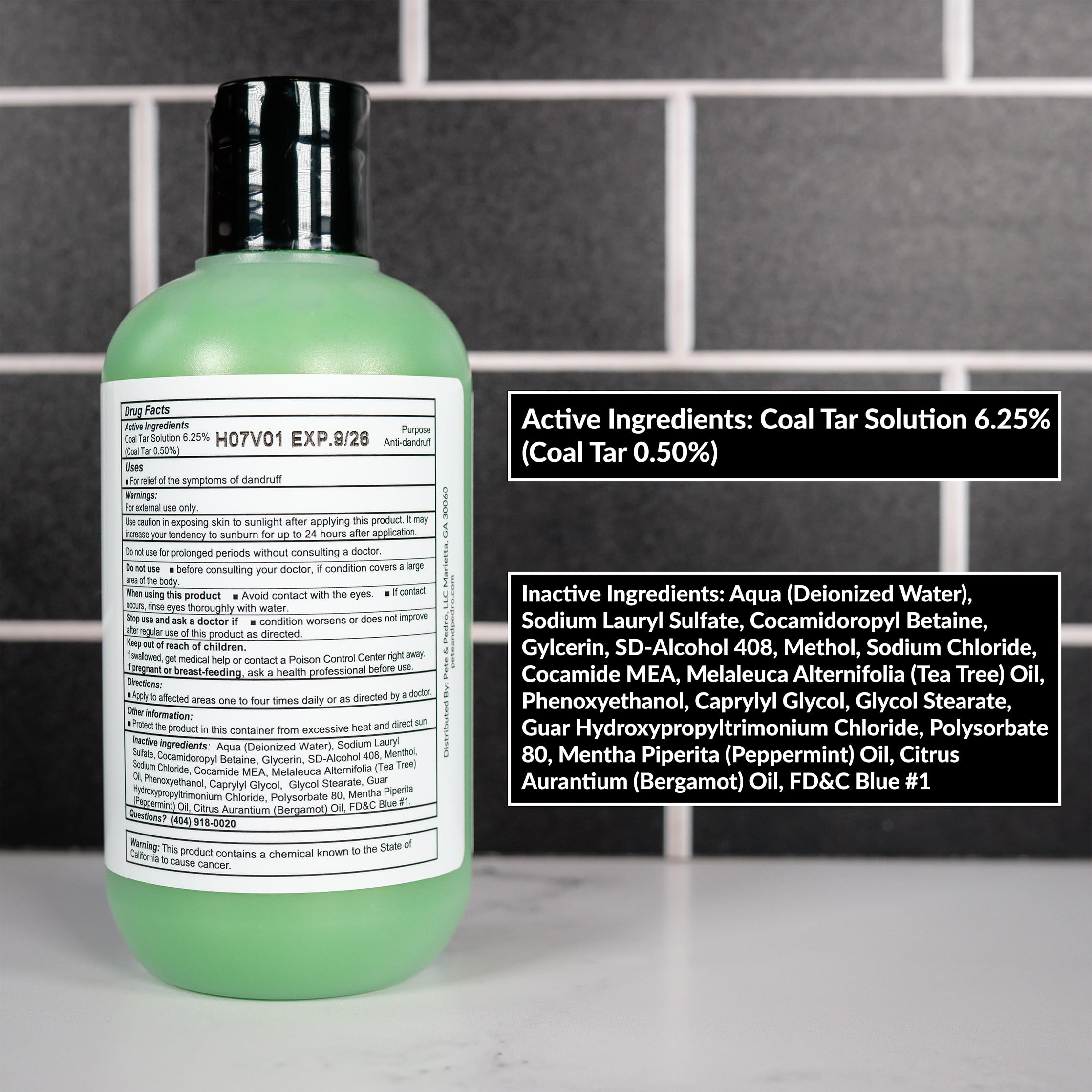 Pete & Pedro Control menthol cooling sensation closeup suggests relief during washing