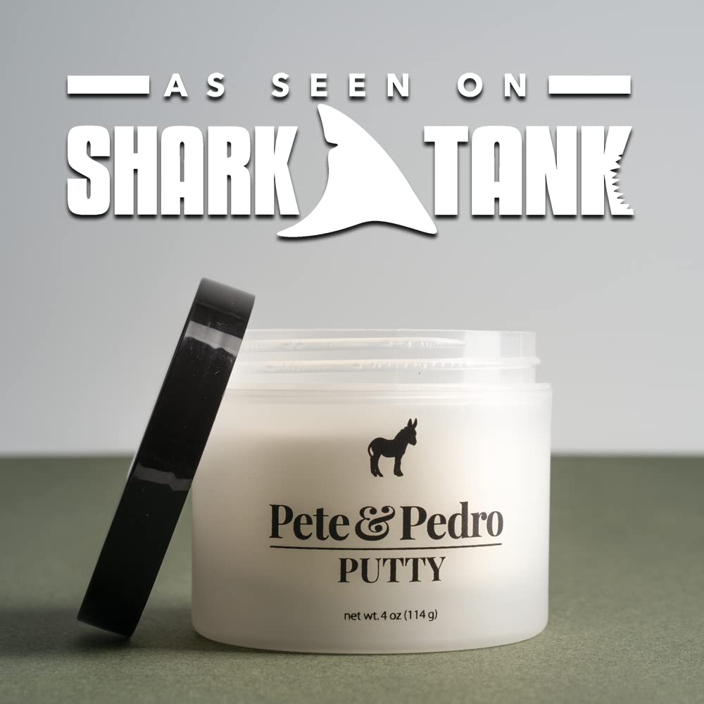 Pete & Pedro Hair Putty water-soluble formula washes out easily.