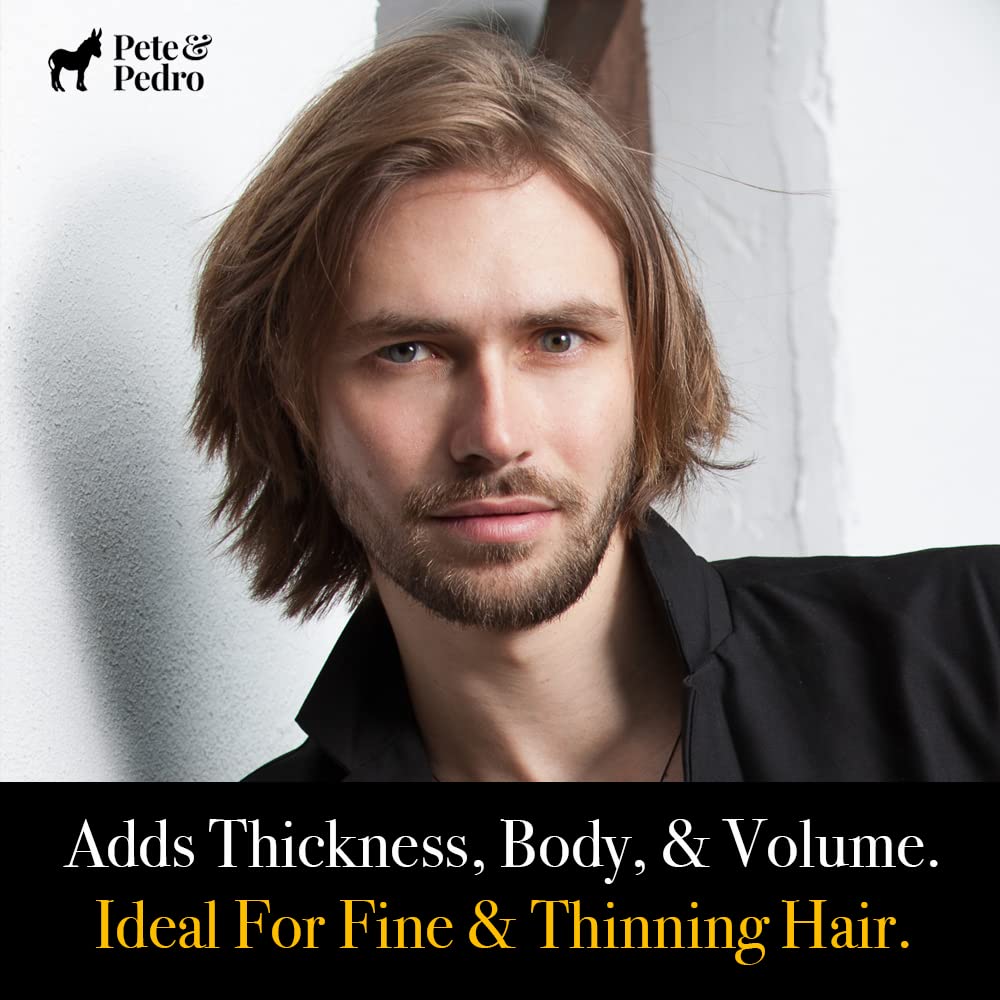 Pete & Pedro Thick Hair Cream bottle with pump for easy application.