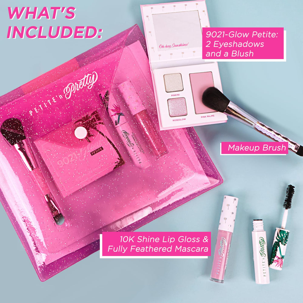 Petite 'N Pretty Glow Basics lip gloss swatch showing high shine and non-sticky feel
