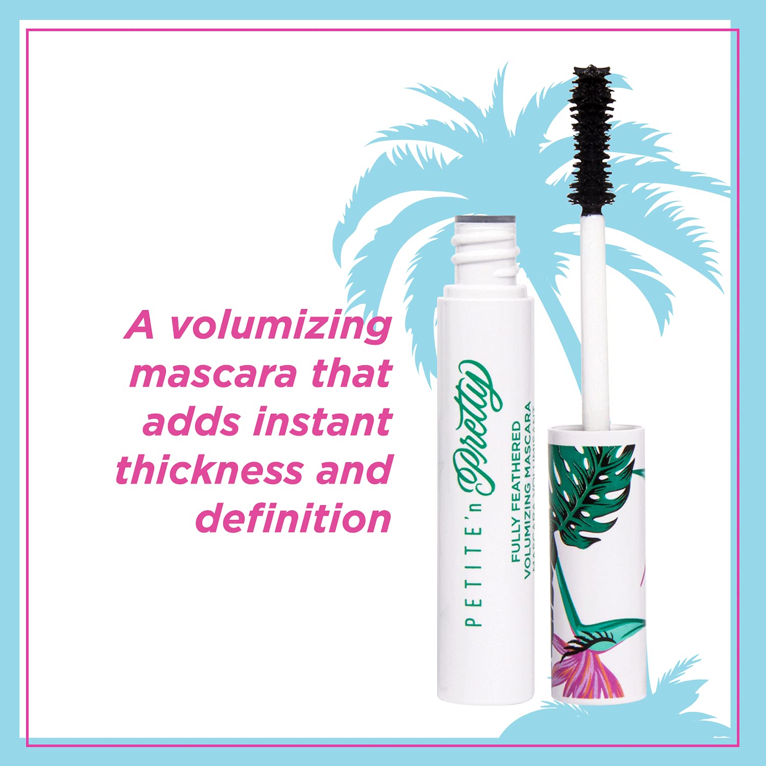 Petite 'N Pretty mascara brush in use enhances easy root-to-tip application.
