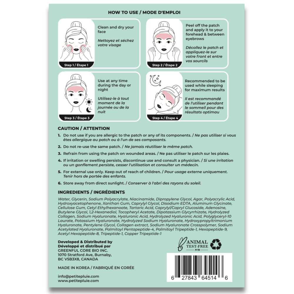 Petite Pluie travel-pack patches for on-the-go skincare routine