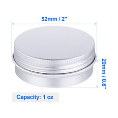 Petutu aluminum tin with screw-top lid for secure, reusable cosmetic storage.