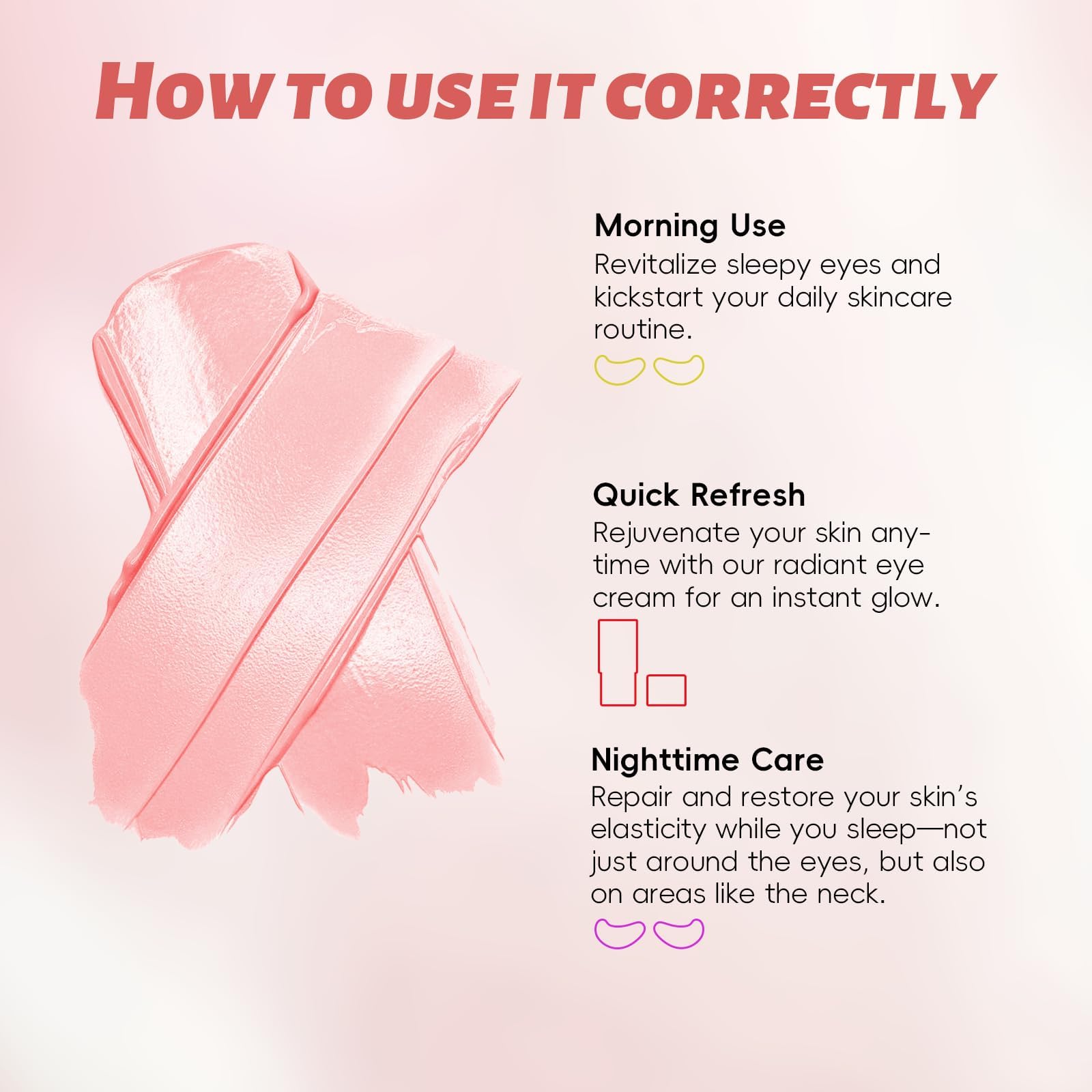 Peunitory eye balm dark circles brightening for instant wake-up.