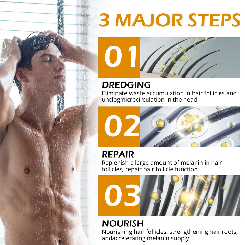 Pewatul bar applied to hair and beard for natural-looking color.
