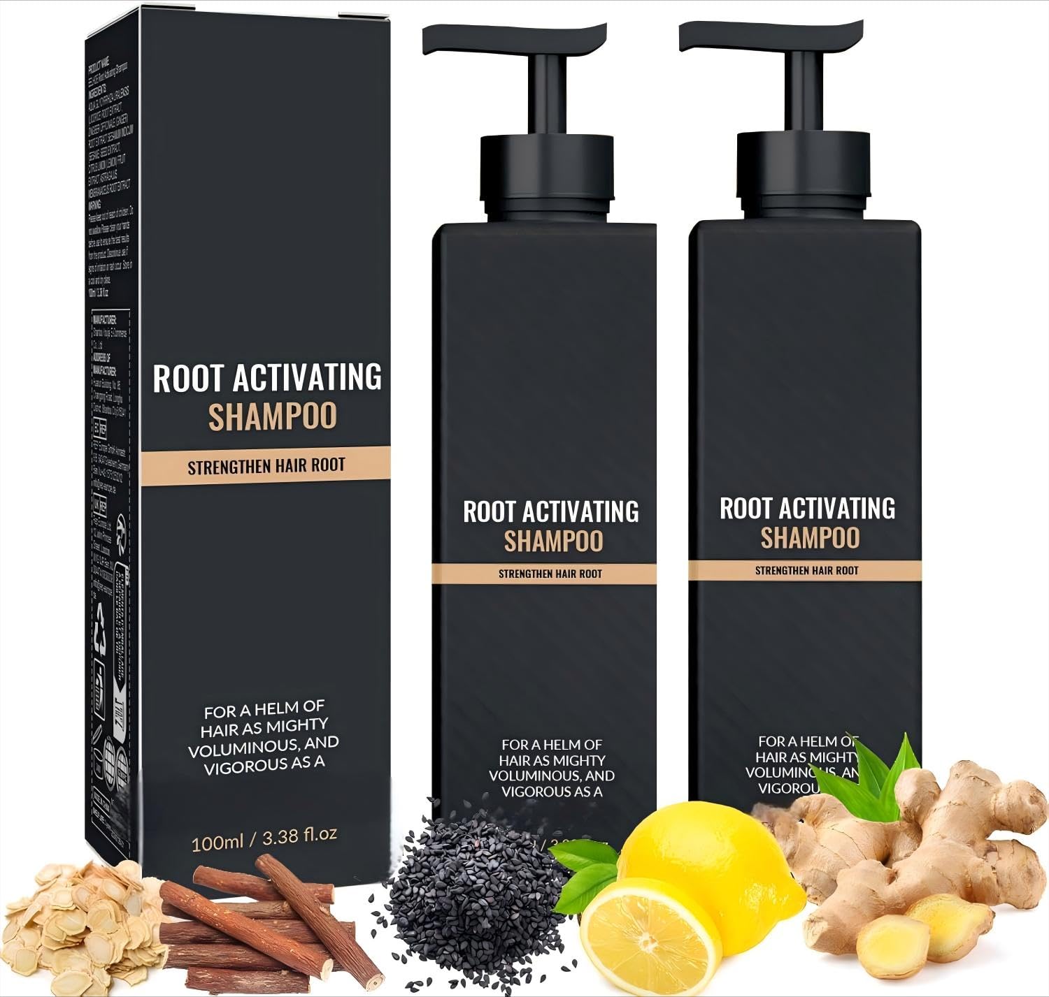 Pewatul Root Activator Shampoo bottle supports thicker, fuller hair through nourishing formula.