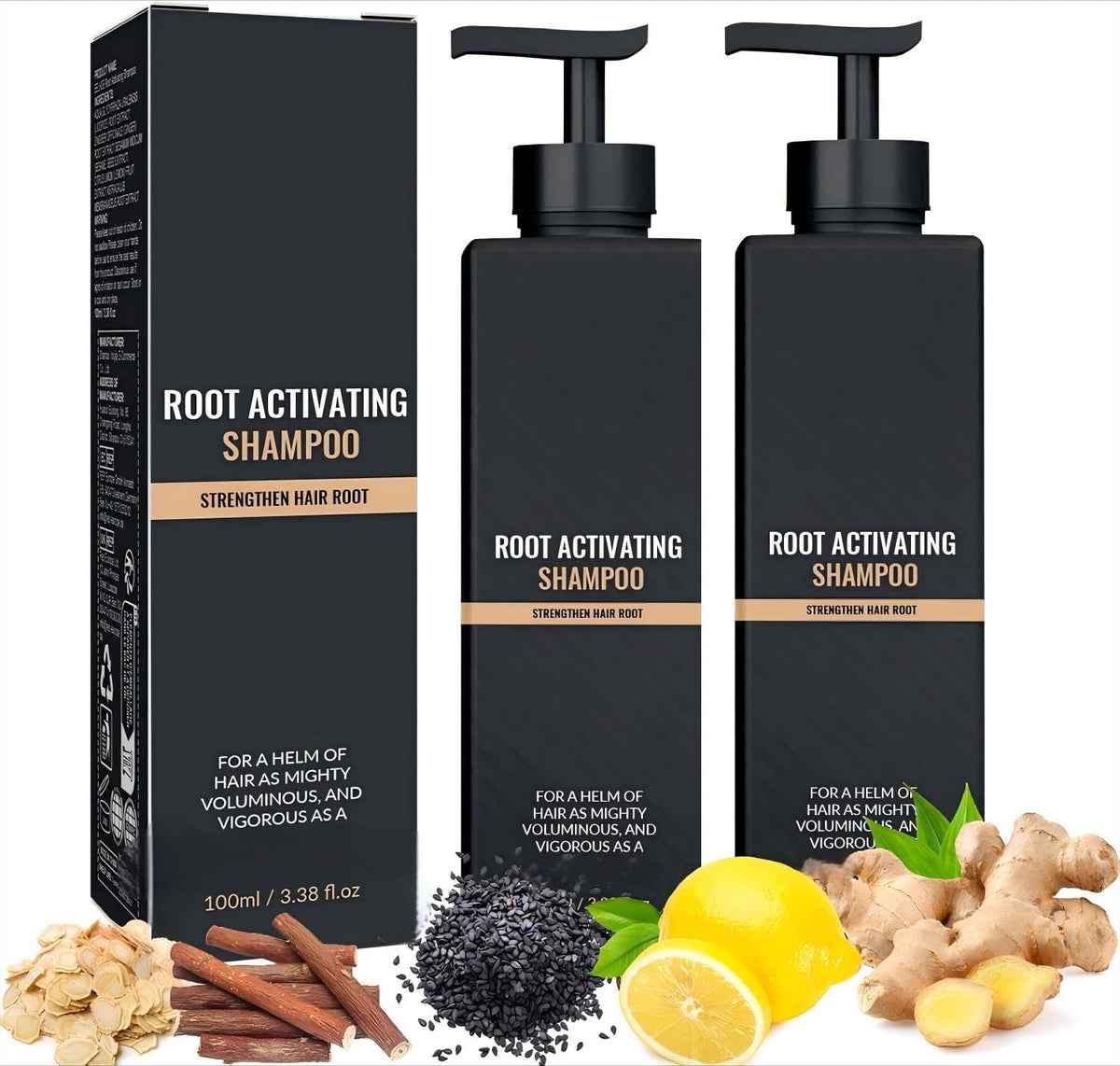 Pewatul Root Activator Shampoo bottle supports thicker, fuller hair through nourishing formula.