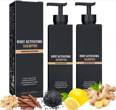 Pewatul Root Activator Shampoo bottle supports thicker, fuller hair through nourishing formula.
