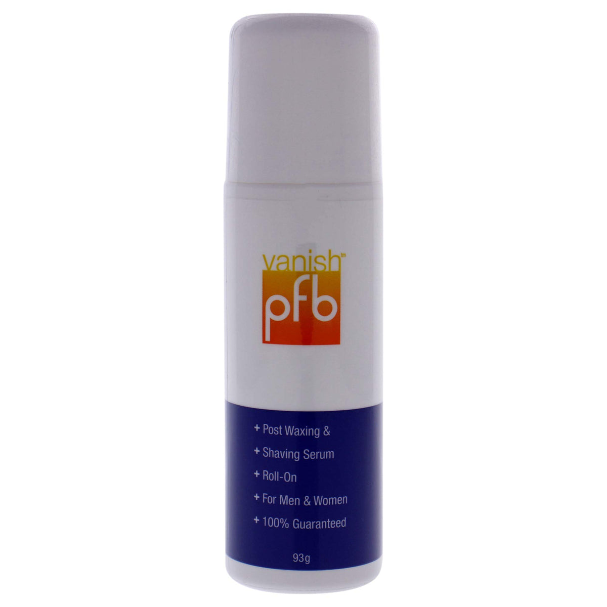 PFB Vanish roll-on razor bump stopper delivering quick cooling relief after shaving.