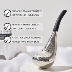 Pfefe Ice Globes around eyes offer cooling relief to reduce puffiness.