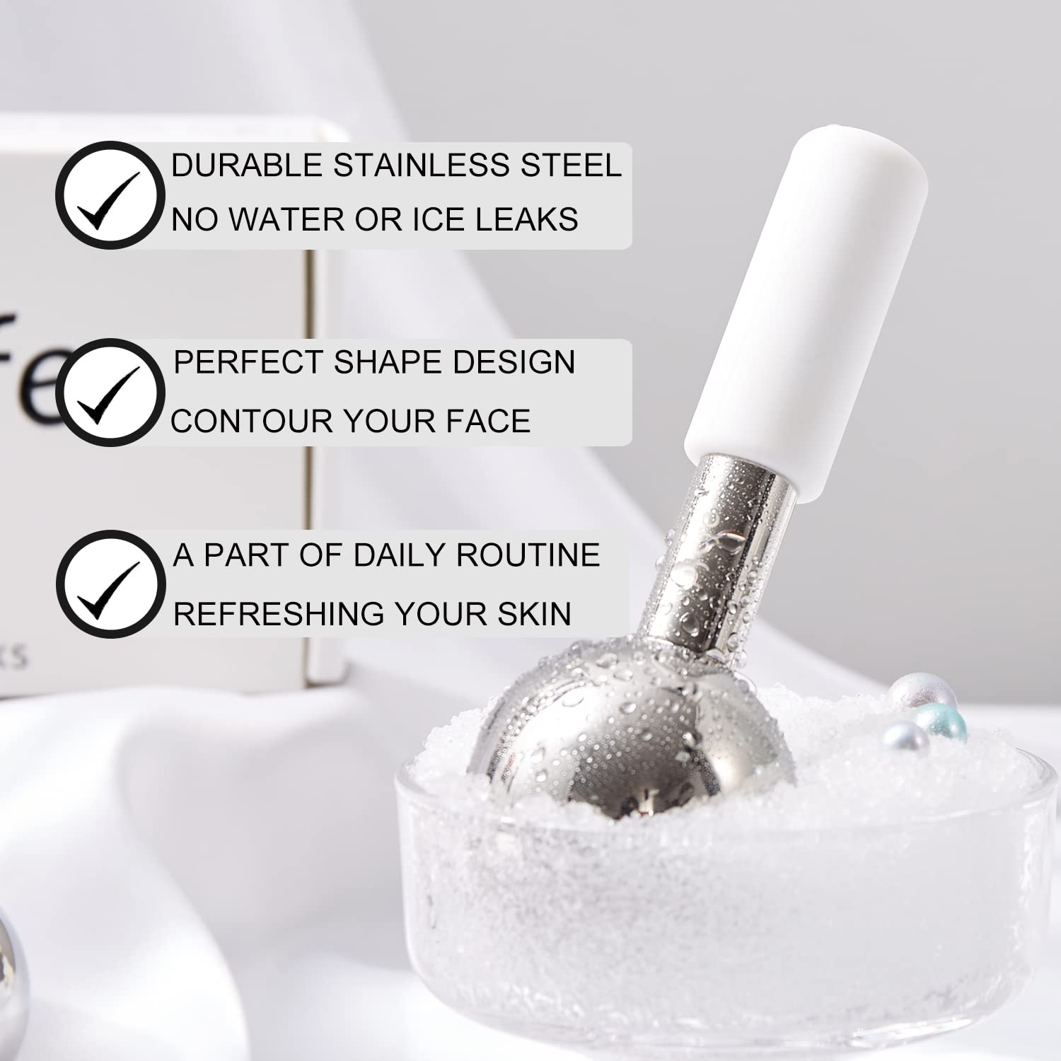 pfefe stainless steel ice globes durable cooling tool for routines