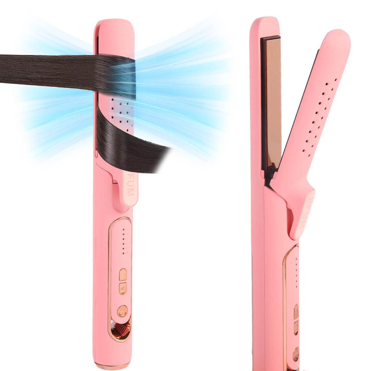 PFUM Airflow Styler 360° wand closeup for long-lasting curls with controlled heat.