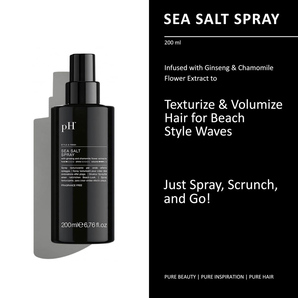 pH PURE HAIR beach waves texture scene shows natural, touchable definition.