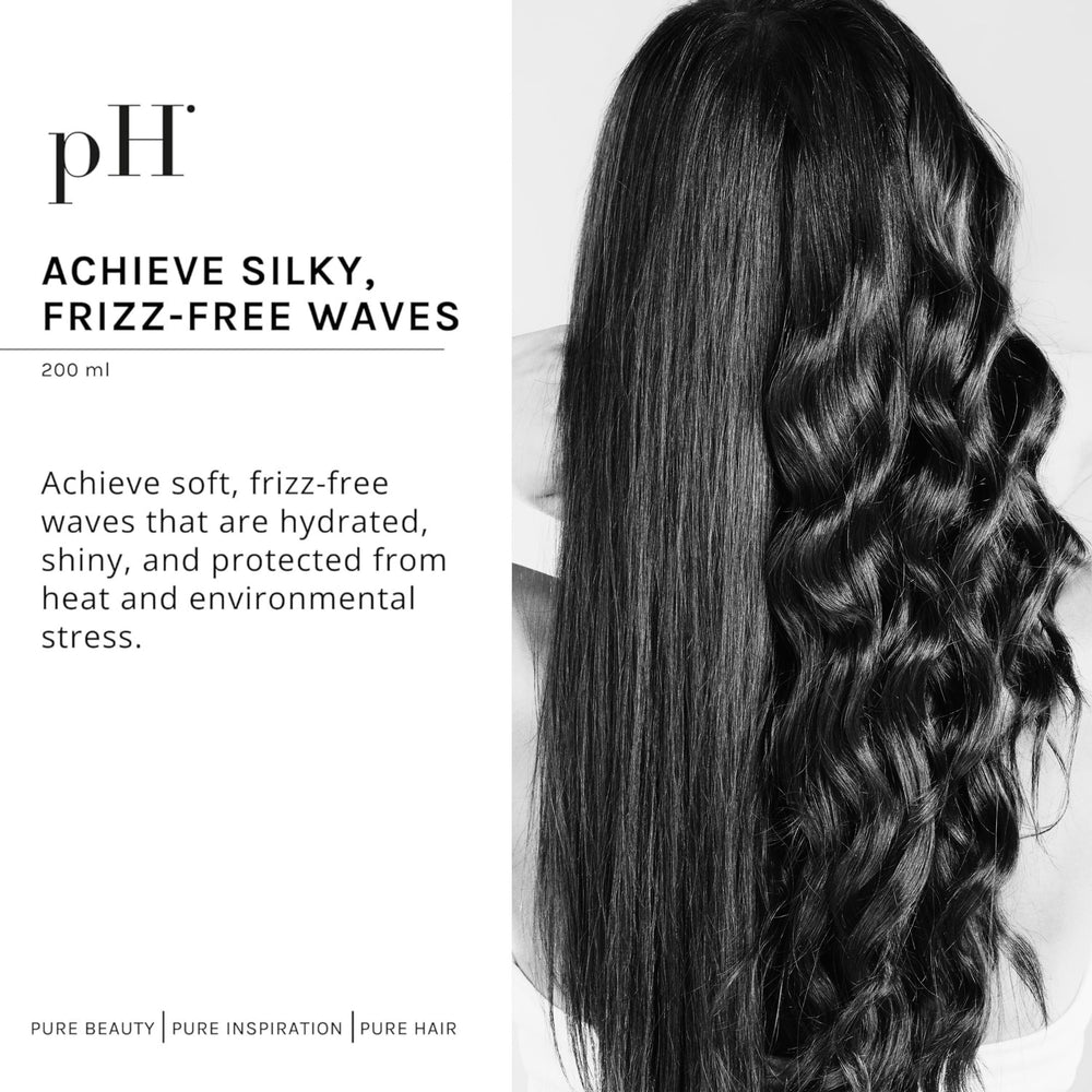 pH PURE HAIR unscented formula close-up emphasizes fragrance-free styling.