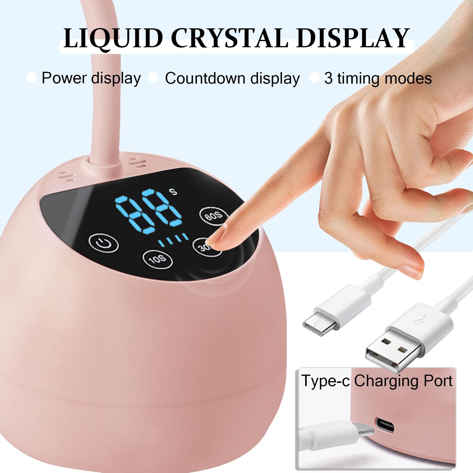 PHAIN cordless USB lamp lets you dry nails anywhere without cords.