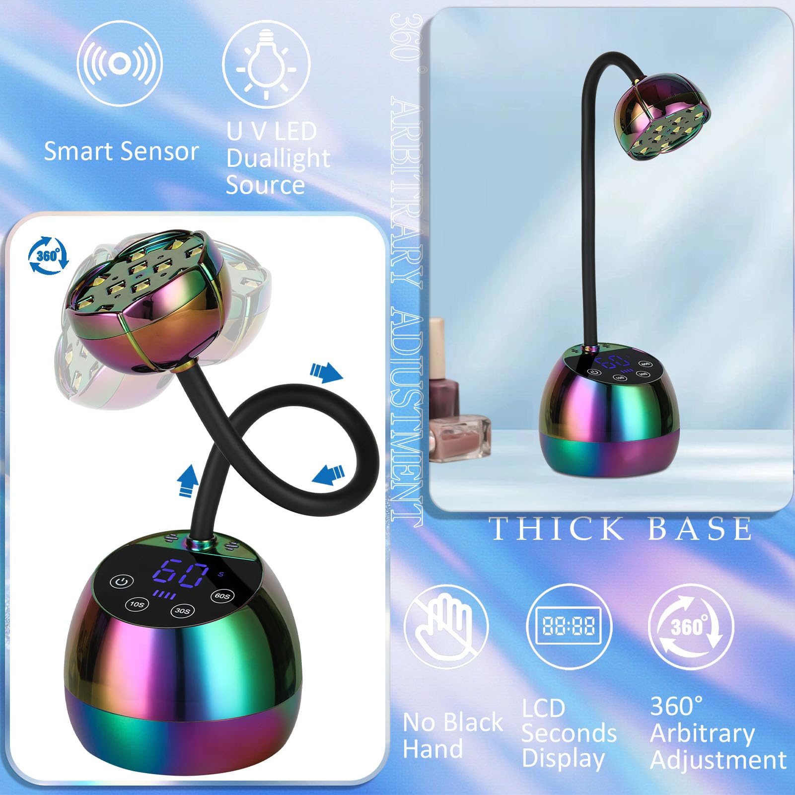 PHAIN cordless USB-powered light enables portable gel nail curing anywhere.