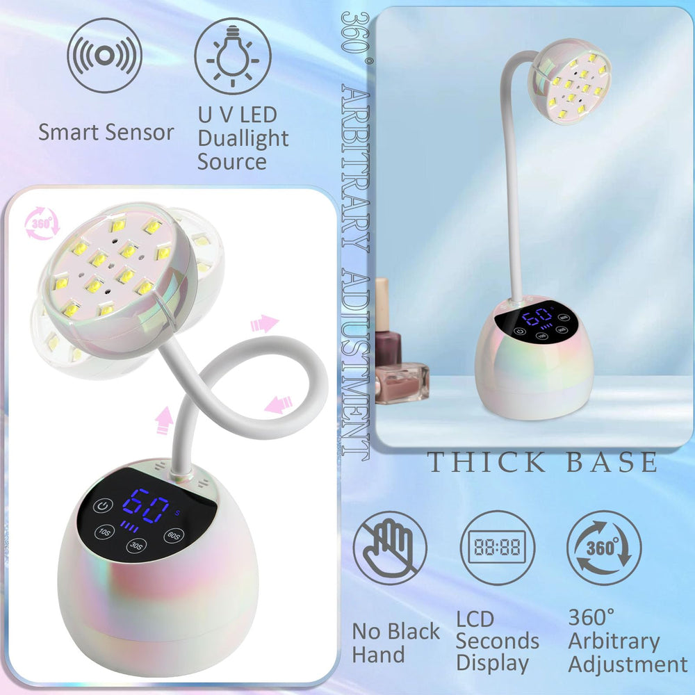 PHAIN U V Nail Lamp LCD display at a glance for easy timer visibility.
