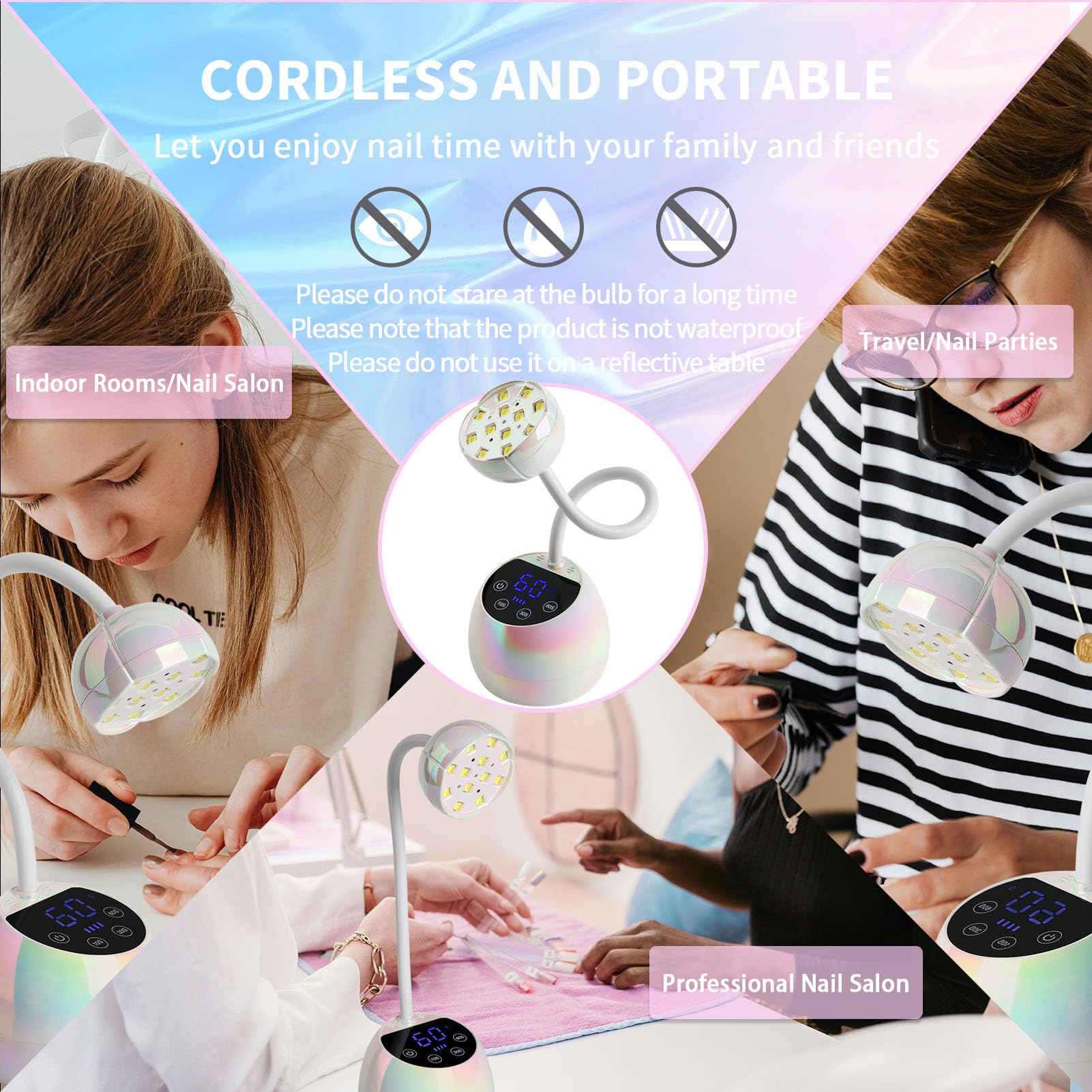 PHAIN U V Nail Lamp sturdy base ensures stable curing sessions.