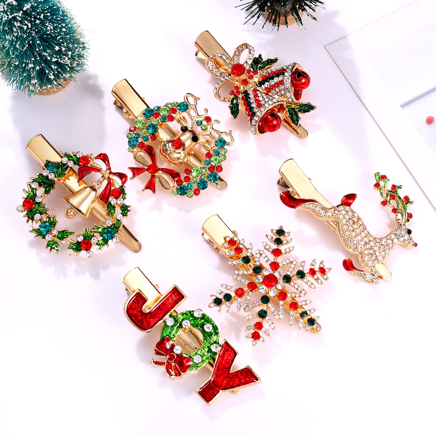 PHALIN Christmas hair clip elk motif for playful holiday styling