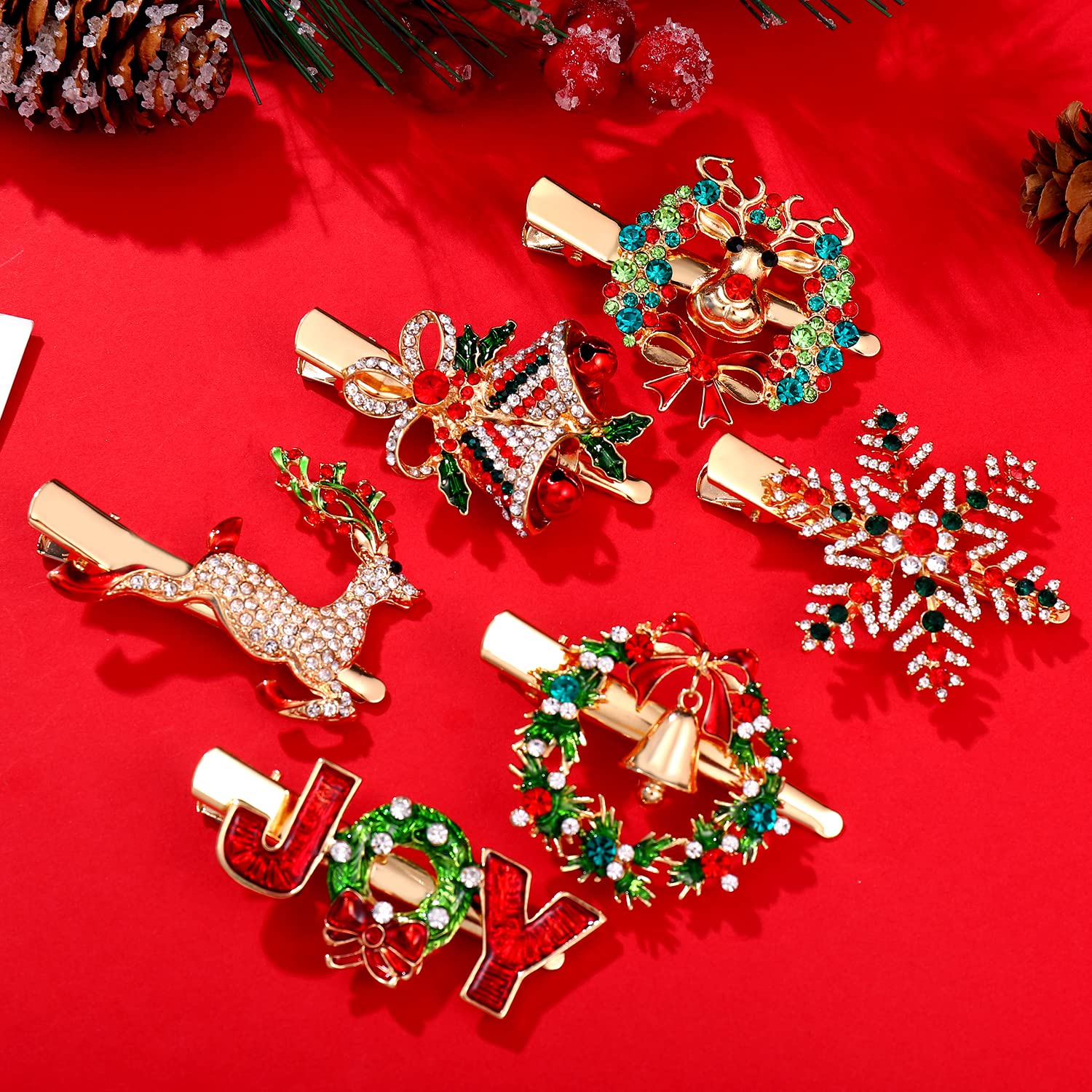 PHALIN Christmas hair clip joy element for cheerful festive looks