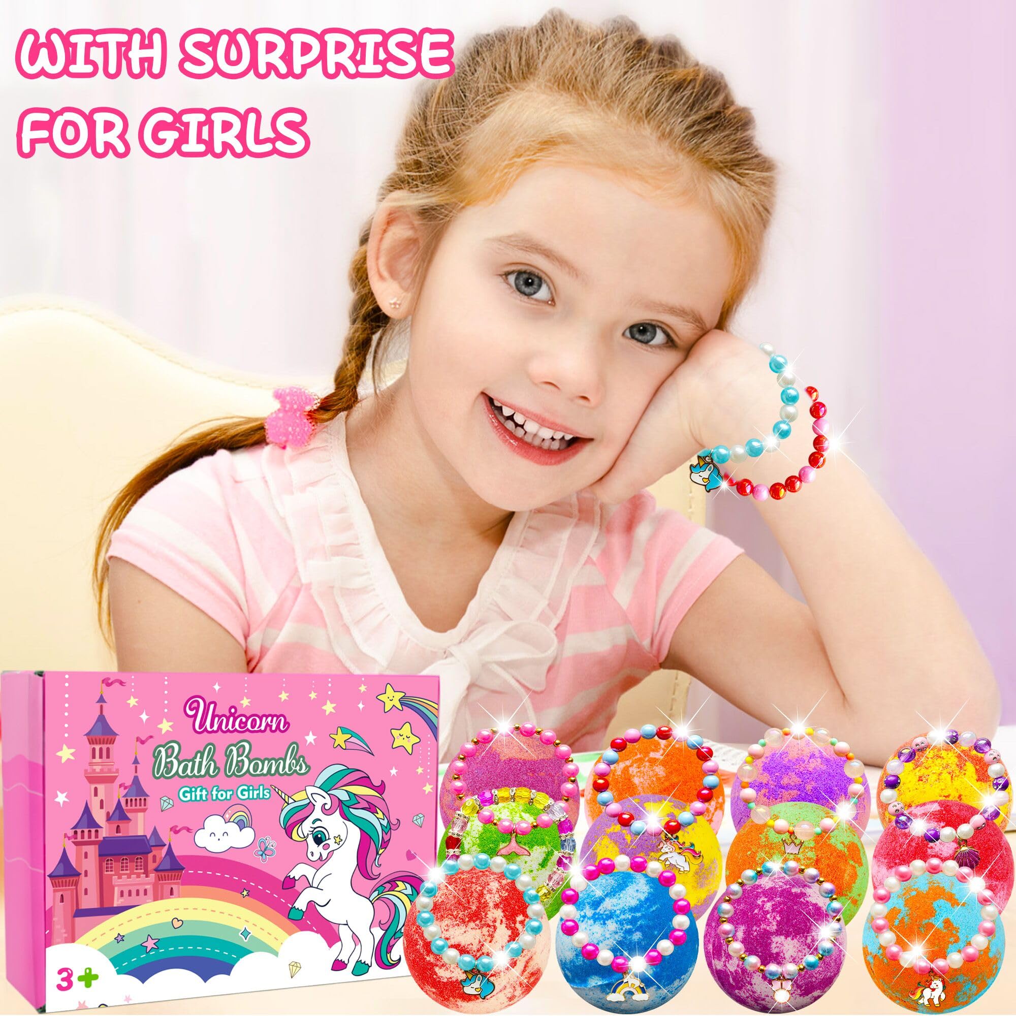 Phaorui unicorn bath bombs dissolve quickly and won't stain the bathtub.