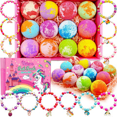 Phaorui unicorn bath bombs packaging box shows gift-ready unicorn design for gifting.