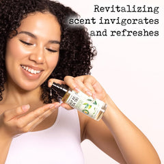 PHARM TO TABLE Tea Tree Hair Oil bottle on wet hair for shine and manageability