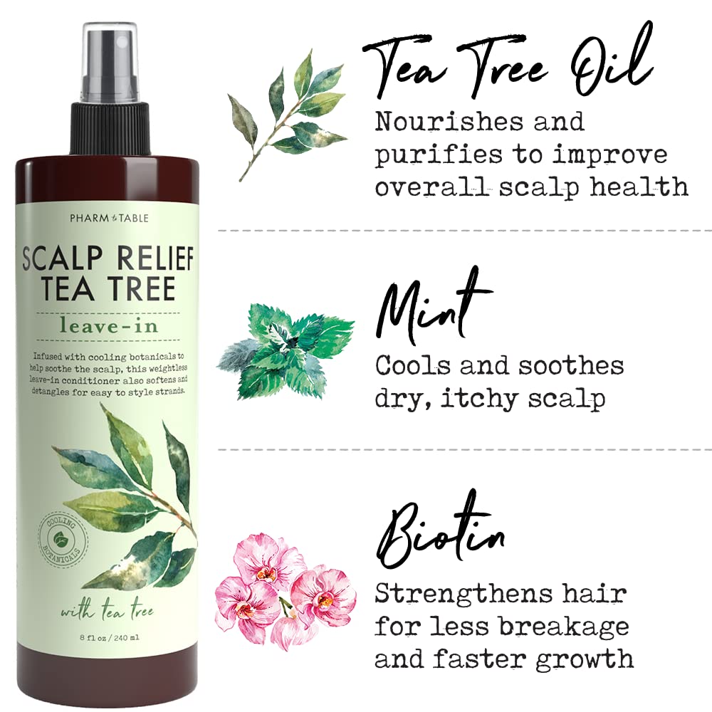 PHARM TO TABLE Tea Tree Scalp Therapy closeup with medicated formula