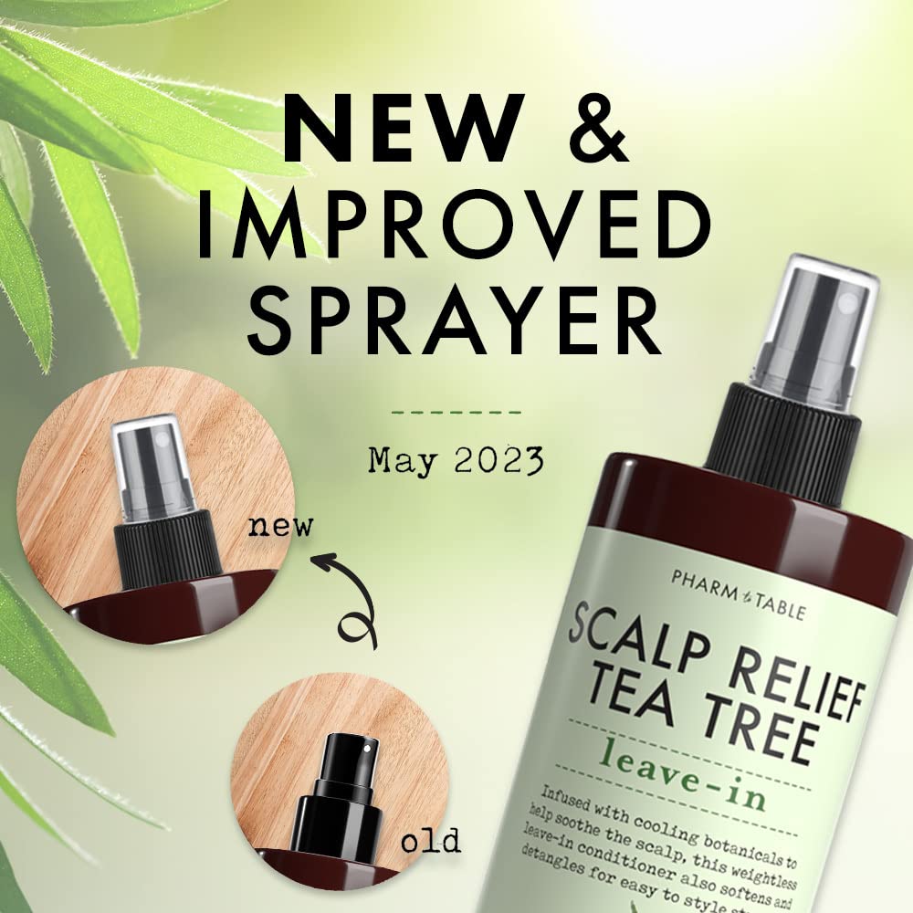 PHARM TO TABLE Tea Tree Scalp Treatment Apply — quick-absorb formula for relief from itching