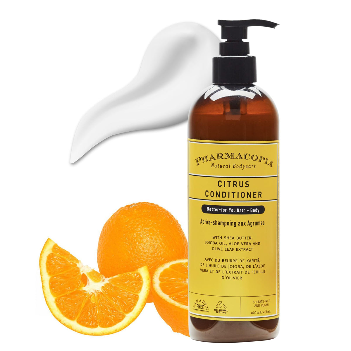 Pharmacopia Citrus Conditioner bottle front shows natural moisture support for dry hair