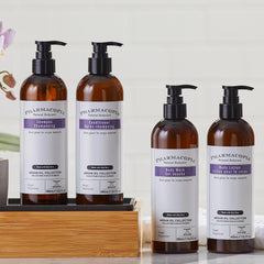 Pharmacopia Hotel Argan Oil Body Wash foamy lather for a refreshing cleanse.