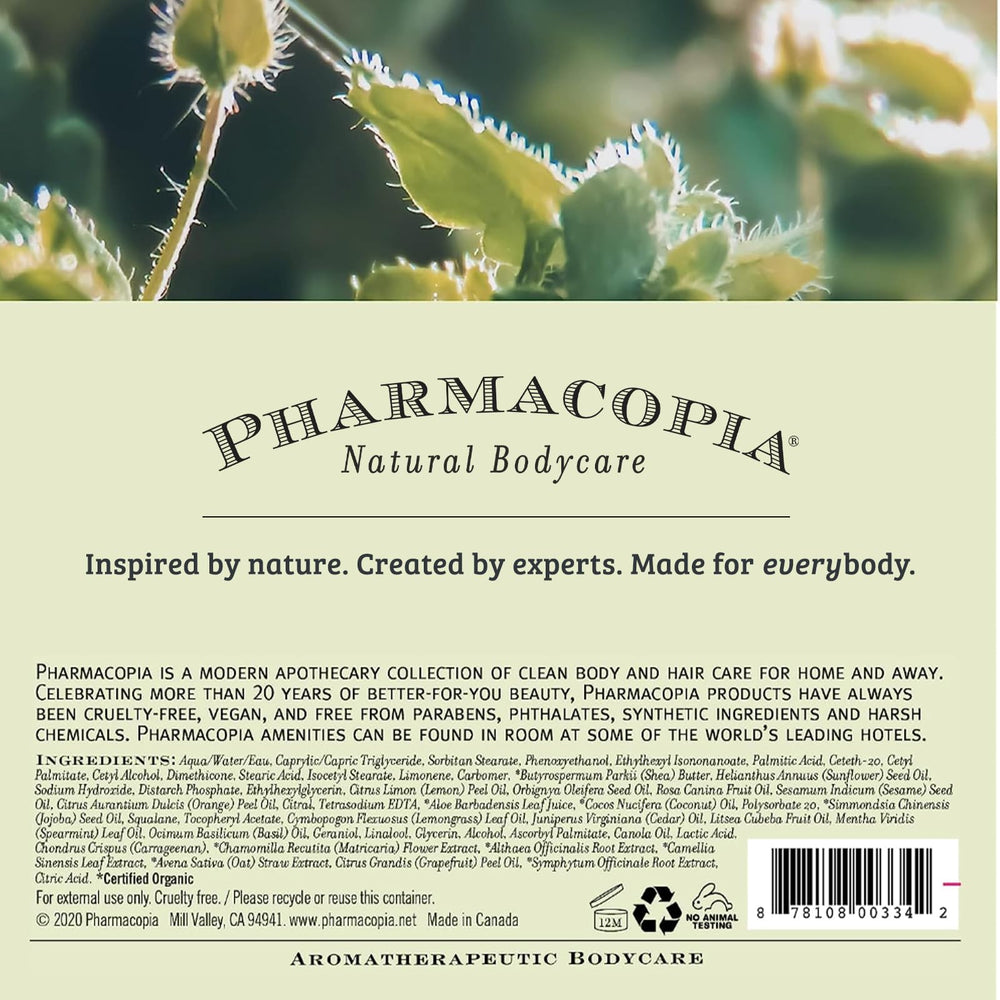 Pharmacopia Verbena packaging with 100% PCR bottles demonstrates sustainable packaging
