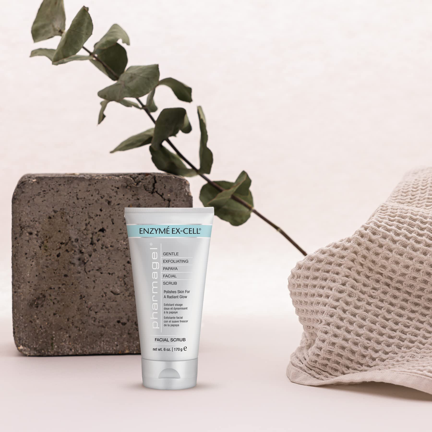 Pharmagel Enzyme Ex-Cell close-up of smooth porcelain-like skin after use