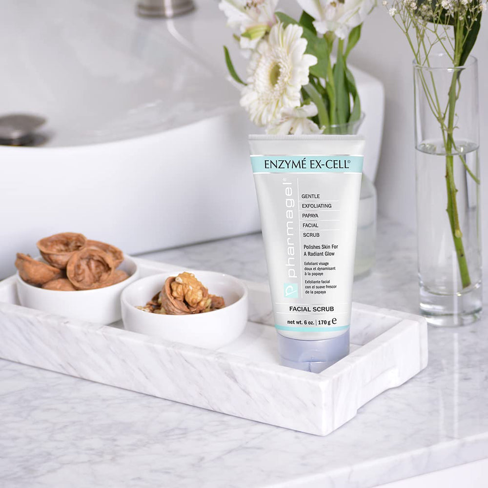 Pharmagel Enzyme Ex-Cell texture-smoothing close-up highlights refined pores