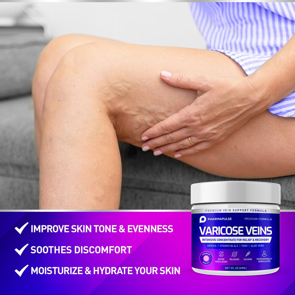 Pharmapulse Leg Comfort Cream cooling closeup conveys refreshing sensation.