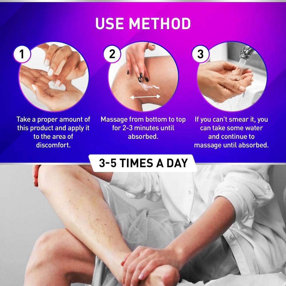 Pharmapulse Leg Comfort Cream texture reveals collagen hydration.