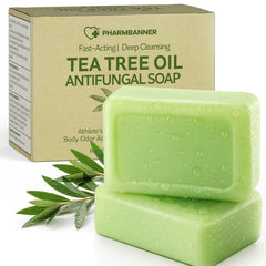 PHARMBANNER Tea Tree Antifungal Soap Bar pack for daily cleansing