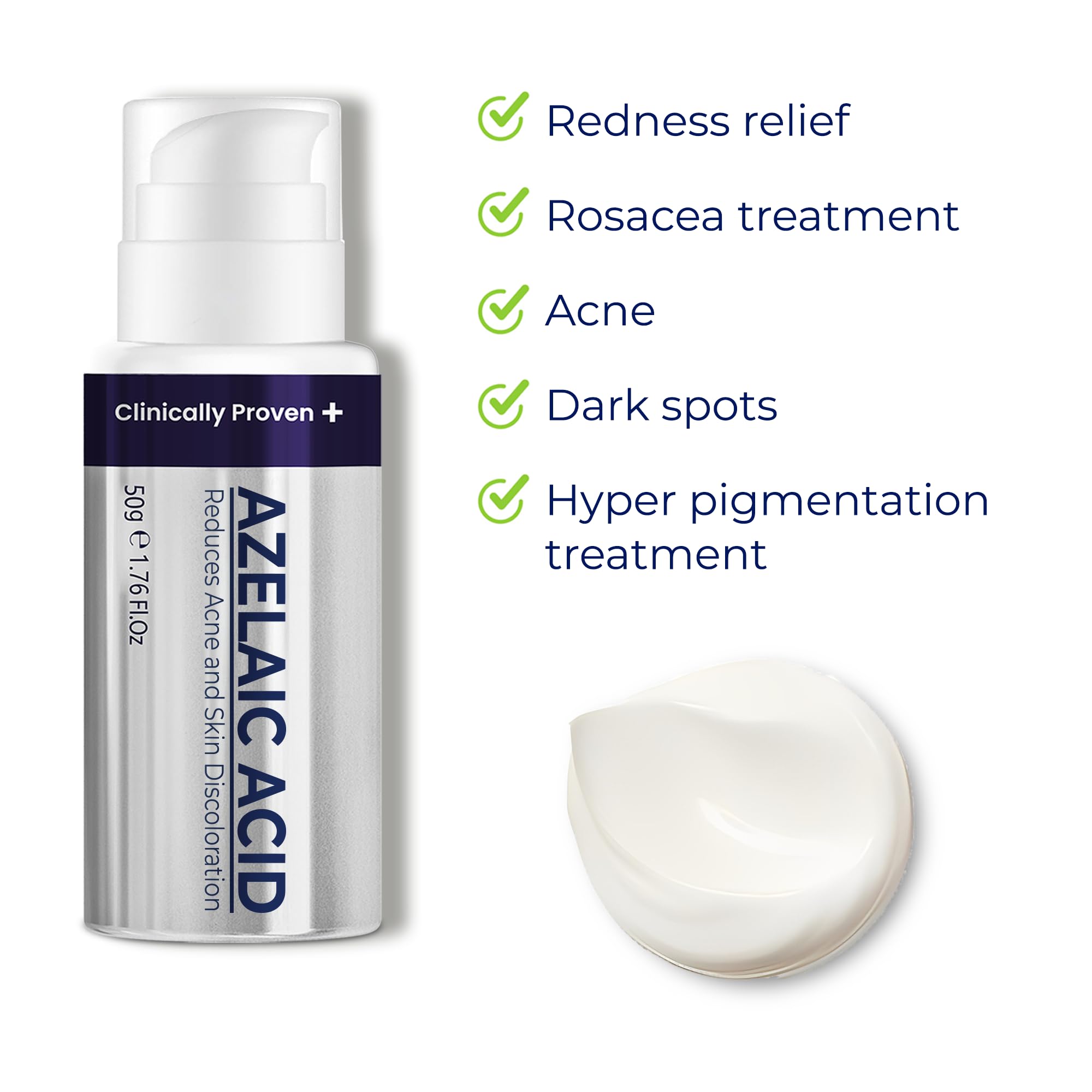 Pharmlitalia Azelaic Acid 15 cream on skin absorbs smoothly, evoking even tone.
