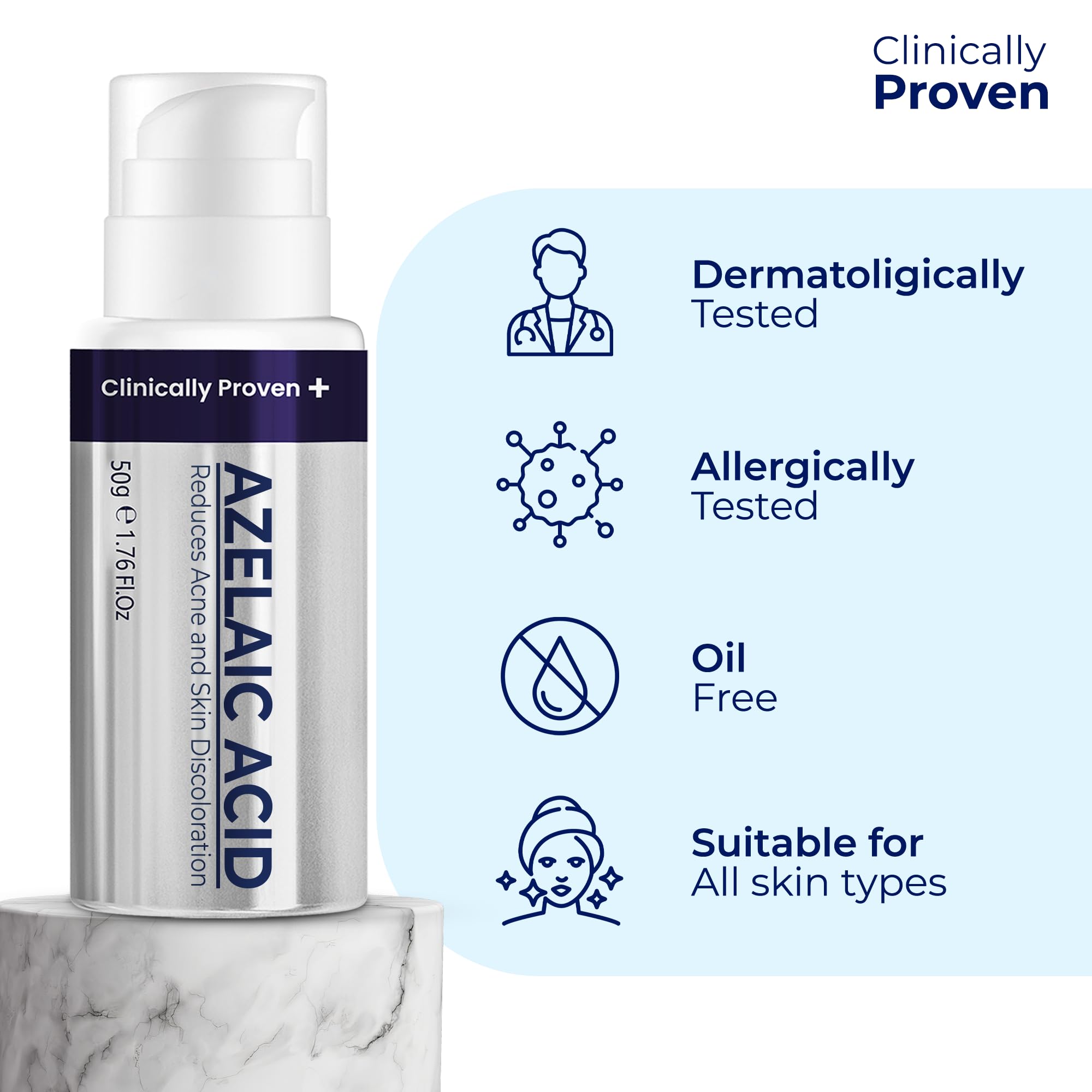 Pharmlitalia Azelaic Acid 15 cream texture closeup reveals lightweight feel.