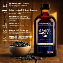 Pharmlitalia castor oil for hair growth explores follicle moisture.