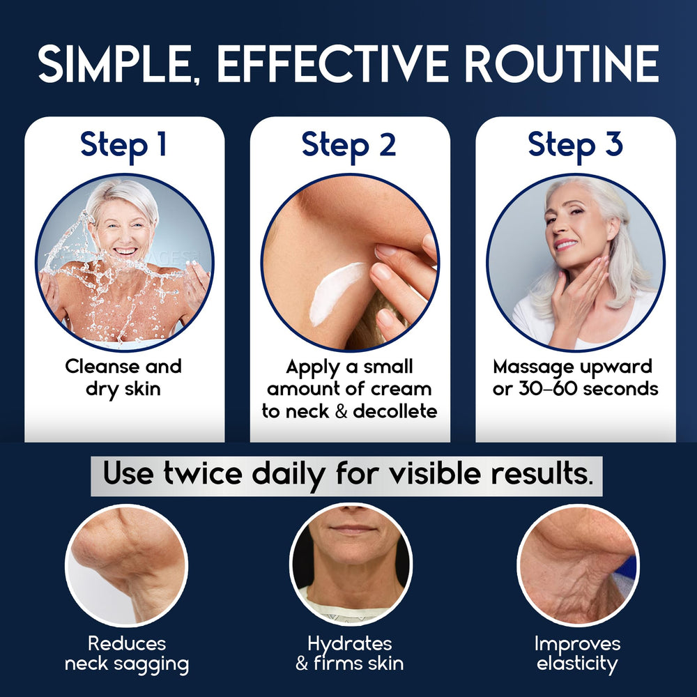 Pharmlitalia face-neck-chest-firming collage demonstrates comprehensive tightening results