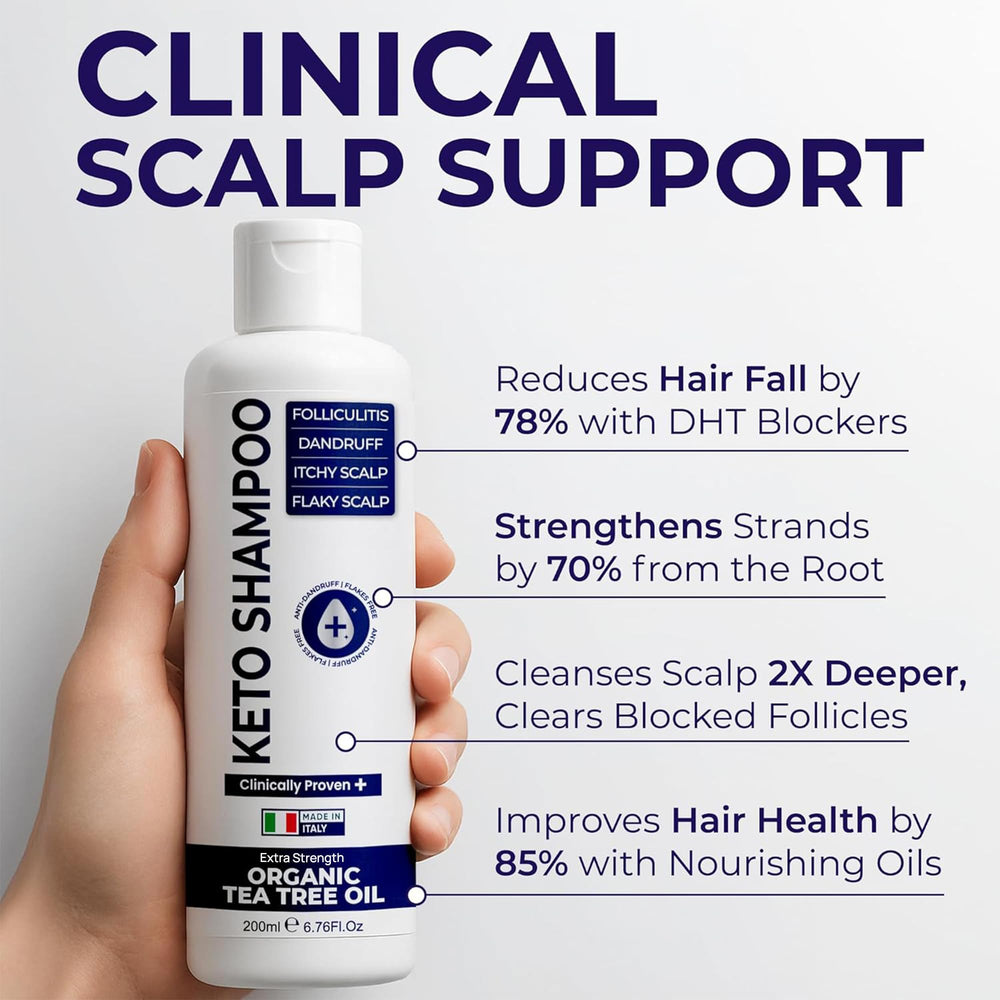 Pharmlitalia Flakes Shampoo foam lather close-up emphasizes gentle cleansing for irritated skin.