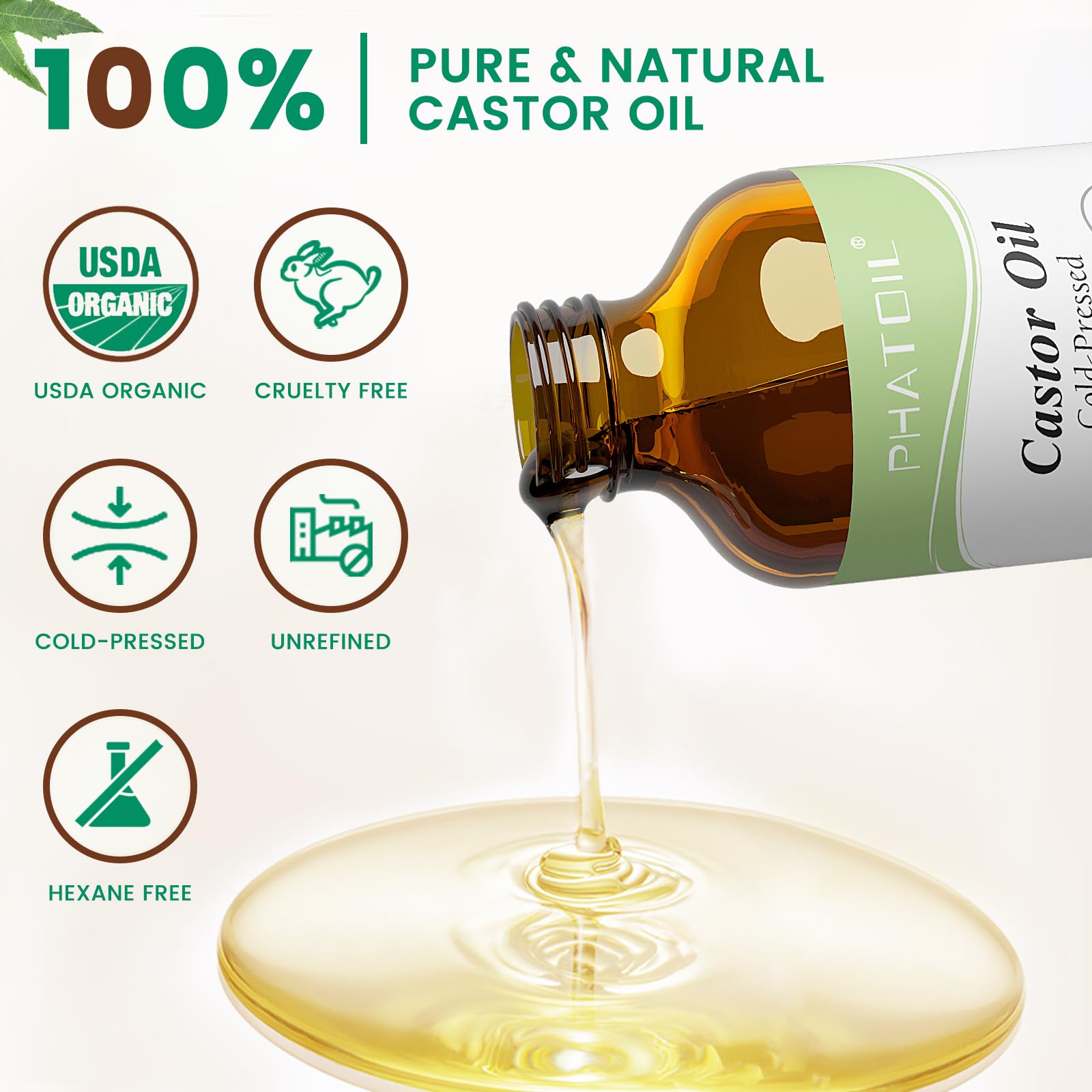 PHATOIL dropper dispensing a controlled bead of oil for precise use benefit