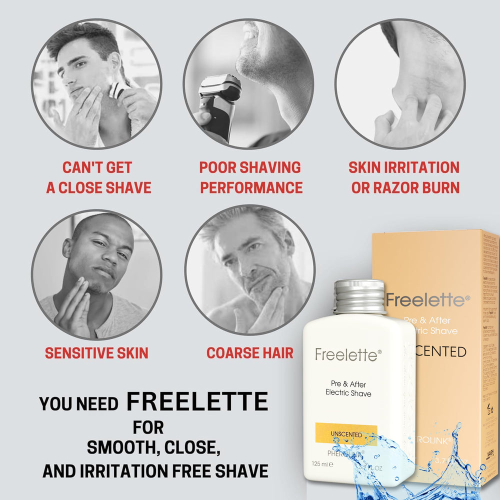Pherolink Freelette balm application for effortless razor glide and quick absorption