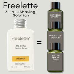 Pherolink Freelette with electric razor shows smooth glide and compatible performance
