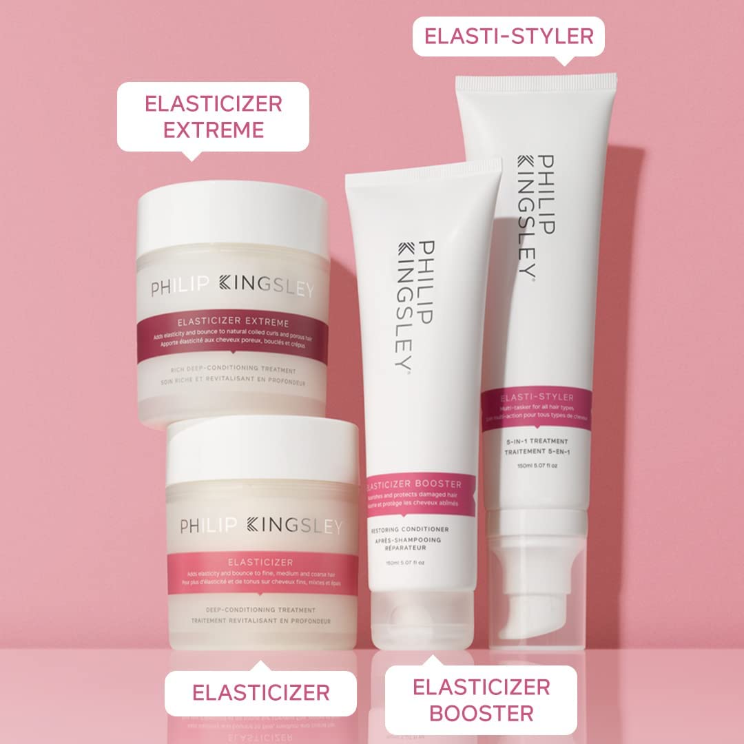 PHILIP KINGSLEY Elasticizer all-hair-types scene underscores universal suitability.